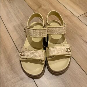 Coach woven sandals